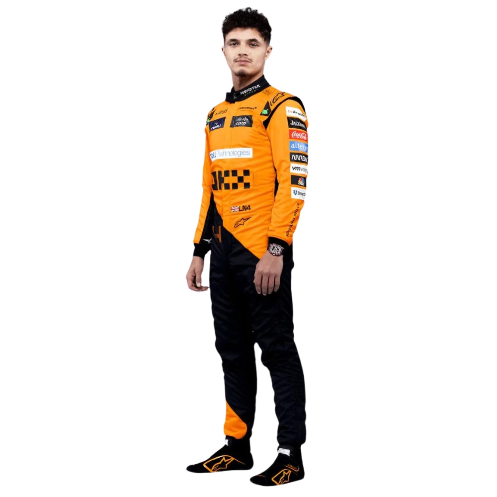 Lando Norris 2024 F1 Team New McLaren Race Suit Kartex Suits