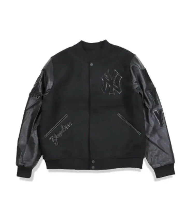 Letterman NY Yankees Black Varsity Jacket