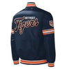 MLB Detroit Tigers Navy Blue Satin Bomber Letterman Baseball Varsity Jacket