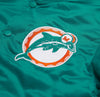 NFL Miami Dolphins Turquoise Satin Bomber Letterman Baseball Varsity Jacket