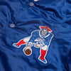 NFL New England Patriots Vintage 80s Blue Satin Bomber Baseball Varsity Jacket