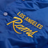 NFL Los Angeles Rams Vintage 80s Blue Satin Bomber Baseball Varsity Jacket