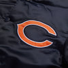 NFL Chicago Bears Navy Blue Satin Bomber Baseball Letterman Varsity Jacket