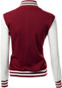 Women's Stylish Color Contrast Long Sleeves Varsity Jacket-04