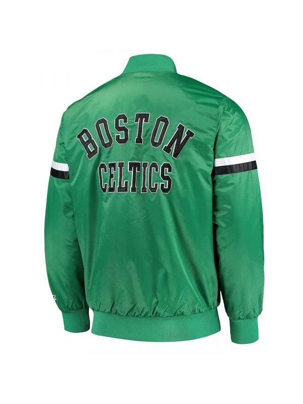 Boston Celtics Green Satin Varsity Jacket