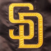 MLB San Diego Padres Brown Satin Bomber Letterman Baseball Varsity Jacket