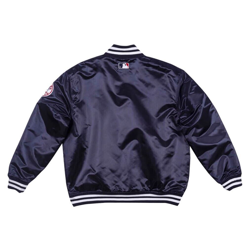 NY Yankees 90s Vintage Athletic Jacket Blue Satin Bomber Style Varsity Jacket