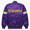 NFL Minnesota Vikings Purple Satin Bomber Varsity Baseball Letterman Jacket-02