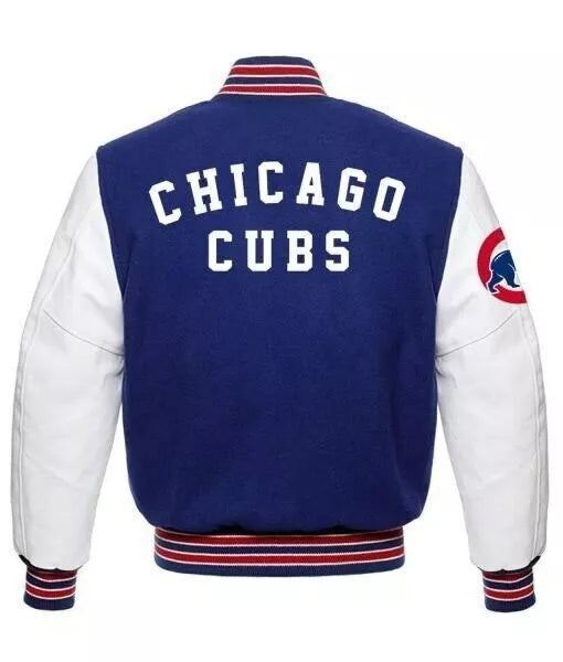 Letterman Chicago Cubs Varsity Jacket Blue and White