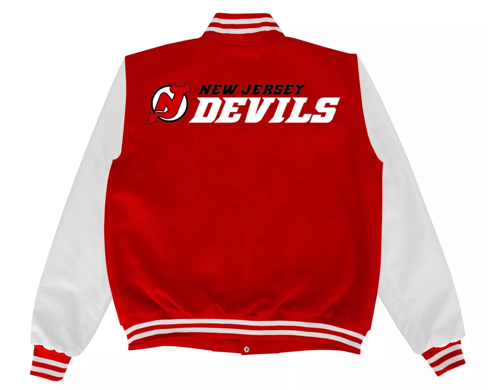 New Jersey Devils Varsity NHL Jacket Original Wool & Leather Sleeves