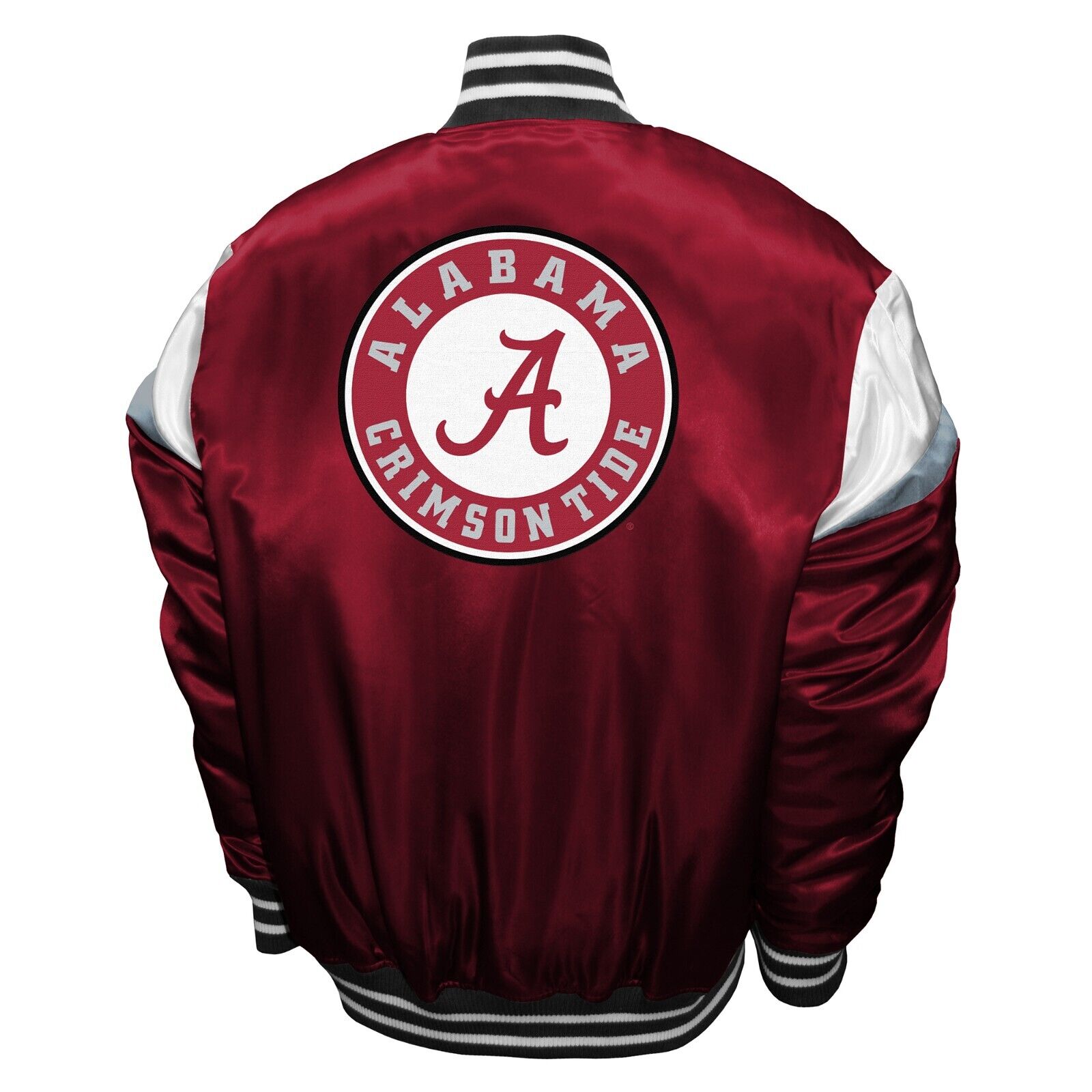 Alabama Crimson Tide Full Snap Sublimation Satin Jacket