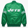 80s NFL New York Jets Green Satin Bomber Letterman Baseball Varsity Jacket