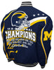 Michigan Wolverines NCAA 11 Time Nationals Champions softshell sublimation   Blue Jacket