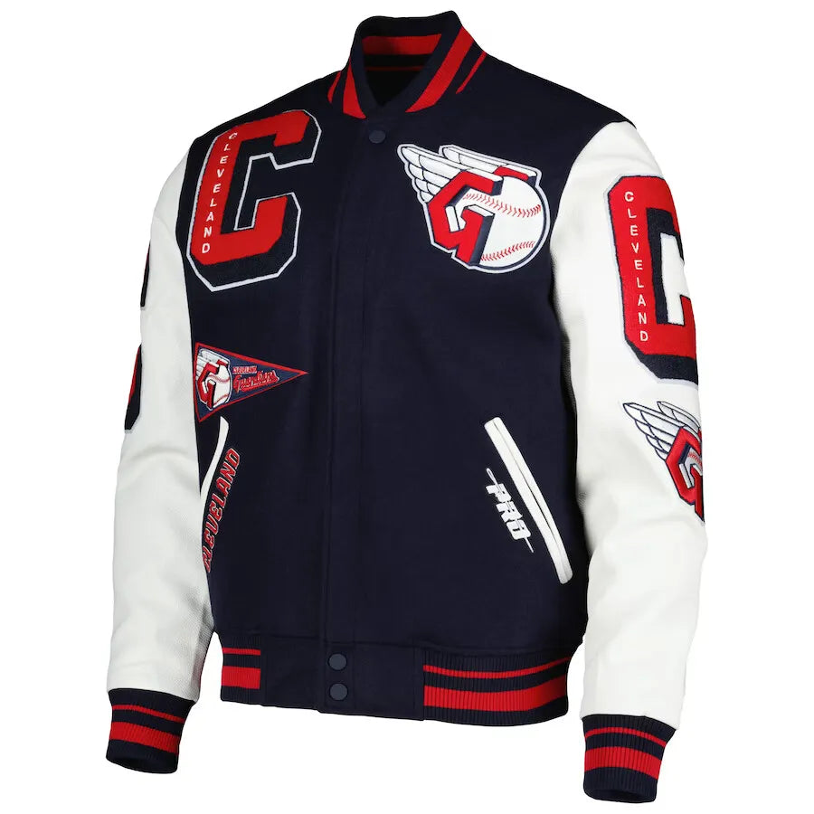 Letterman Cleveland Guardians Pro Standard Varsity Jacket-02