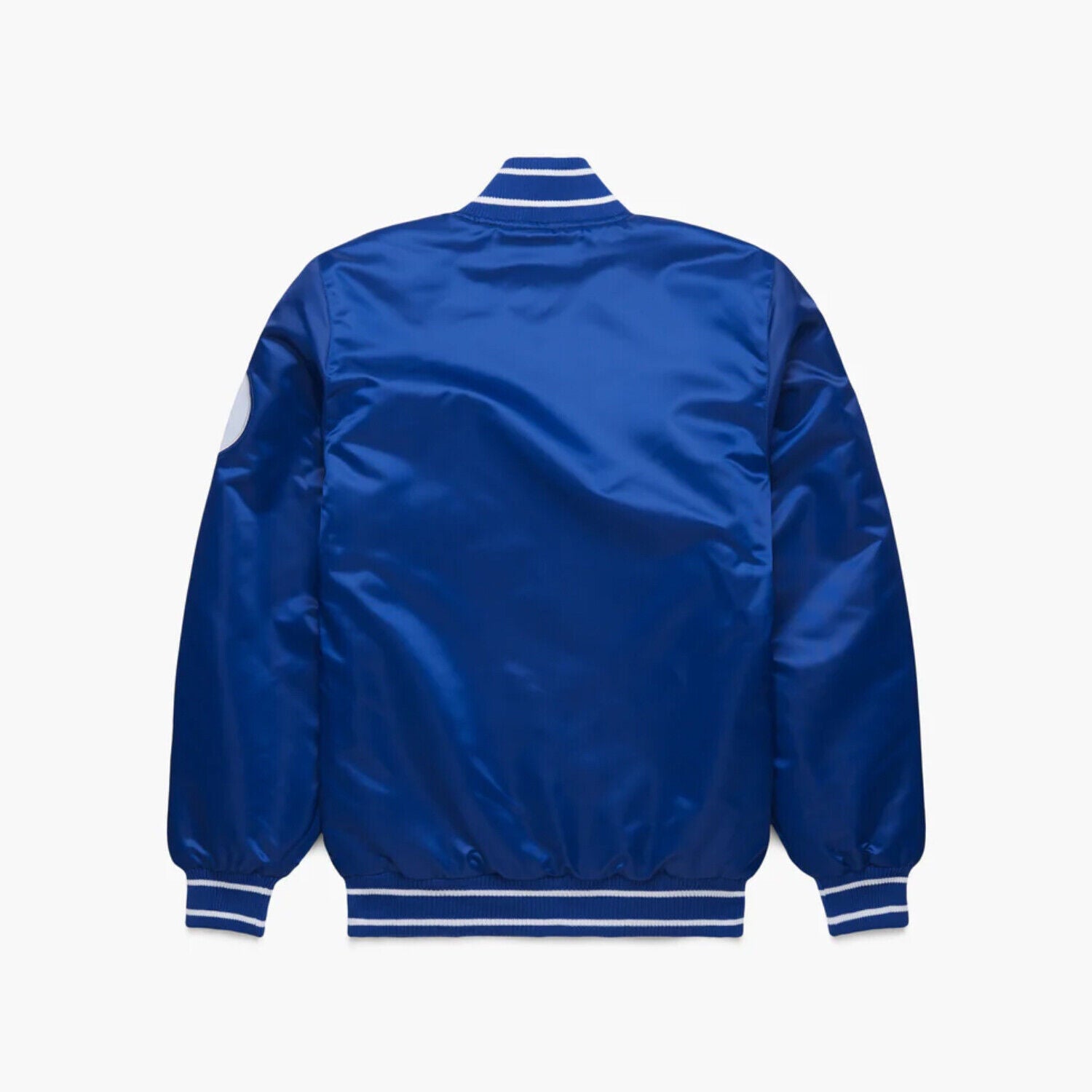 Royal Blue Satin Royals Baseball Bomber Style Letterman Varsity Jacket