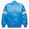 NFL Los Angeles Chargers Sky Blue Satin Bomber Letterman Baseball Varsity Jacket