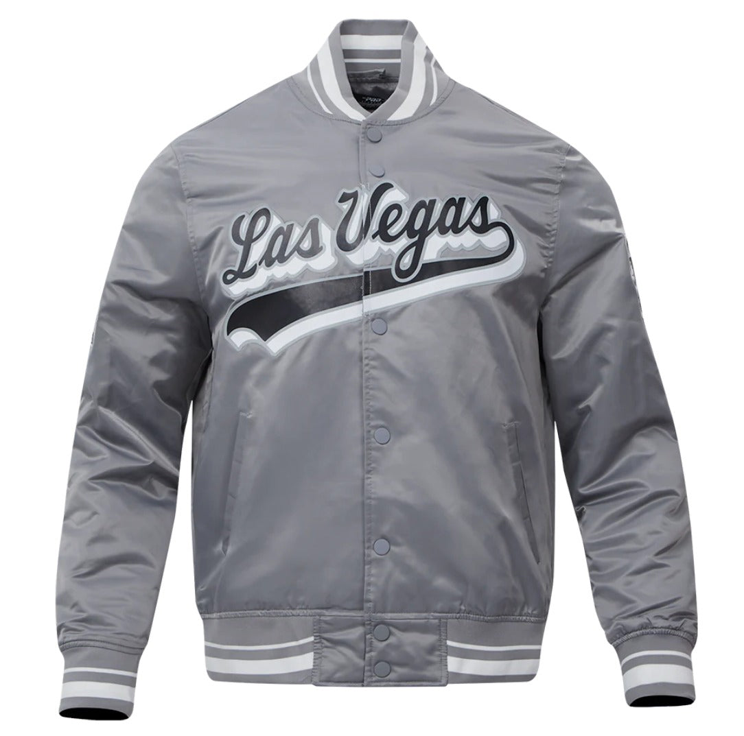 Satin Bomber Style Varsity embroidery Jacket-024
