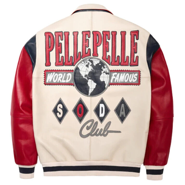 Pelle Pelle American Bruiser White Plush Leather Jacket - 100% Leather Jacket