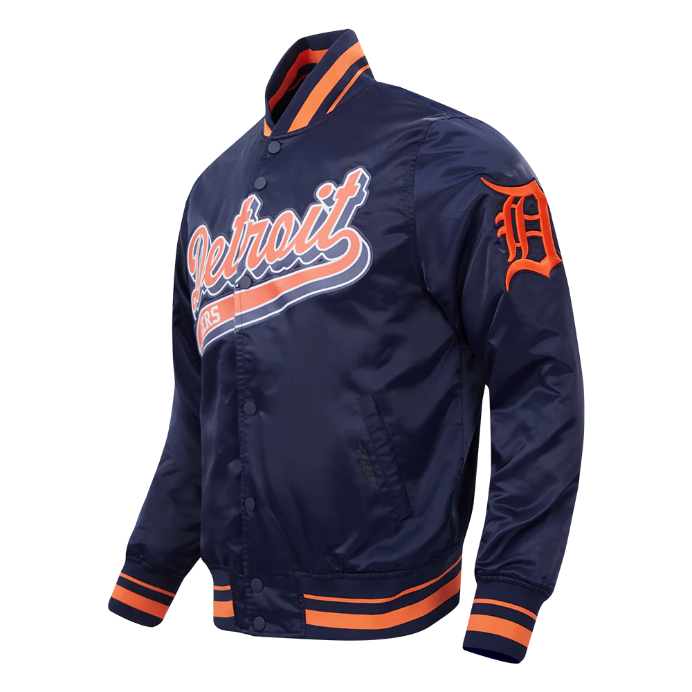 Satin Bomber Style Varsity embroidery Jacket-026