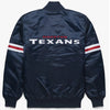 NFL Houston Texans Vintage 80's NavyBlue Satin Baseball Letterman Varsity Jacket