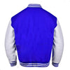 Varsity Letterman Bomber Royal Wool & White  Leather Sleeves Jackets