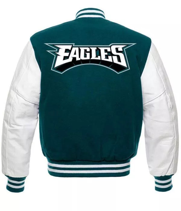 Letterman Philadelphia Eagles Green Varsity Jacket