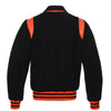 New Varsity Wool Letterman Jacket With Real Leather Shoulder Strips