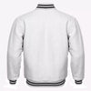 Varsity Classic Retro Letterman Baseball All Wool Solid White Jacket