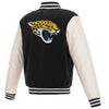 Letterman Jacksonville Jaguars Black and White Varsity Jacket