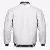 Varsity Classic Retro Letterman Baseball All Wool Solid White Jacket