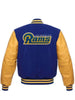 Letterman Los Angeles Rams Blue and Yellow Varsity Jacket