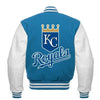 Letterman Kansas City Royals Blue and White Varsity Jacket