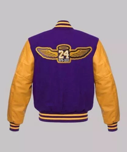Letterman Los Angeles Lakers Blue and Yellow Varsity Jacket