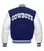 Letterman Dallas Cowboys Blue and White Varsity Jacket