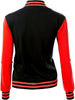 Women's Stylish Color Contrast Long Sleeves Varsity Jacket-07