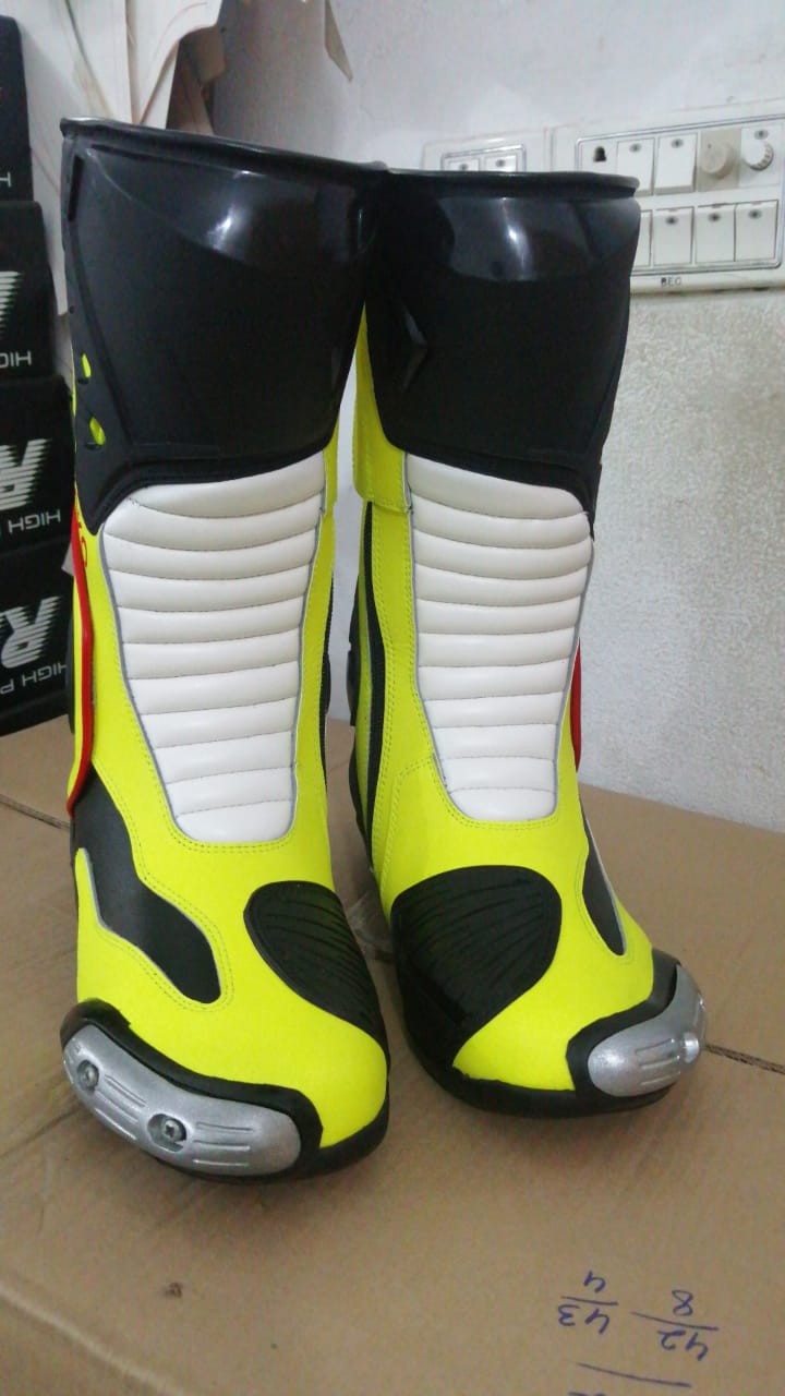 BOTTE EN CUIR DE COURSE DE MOTO MN-05