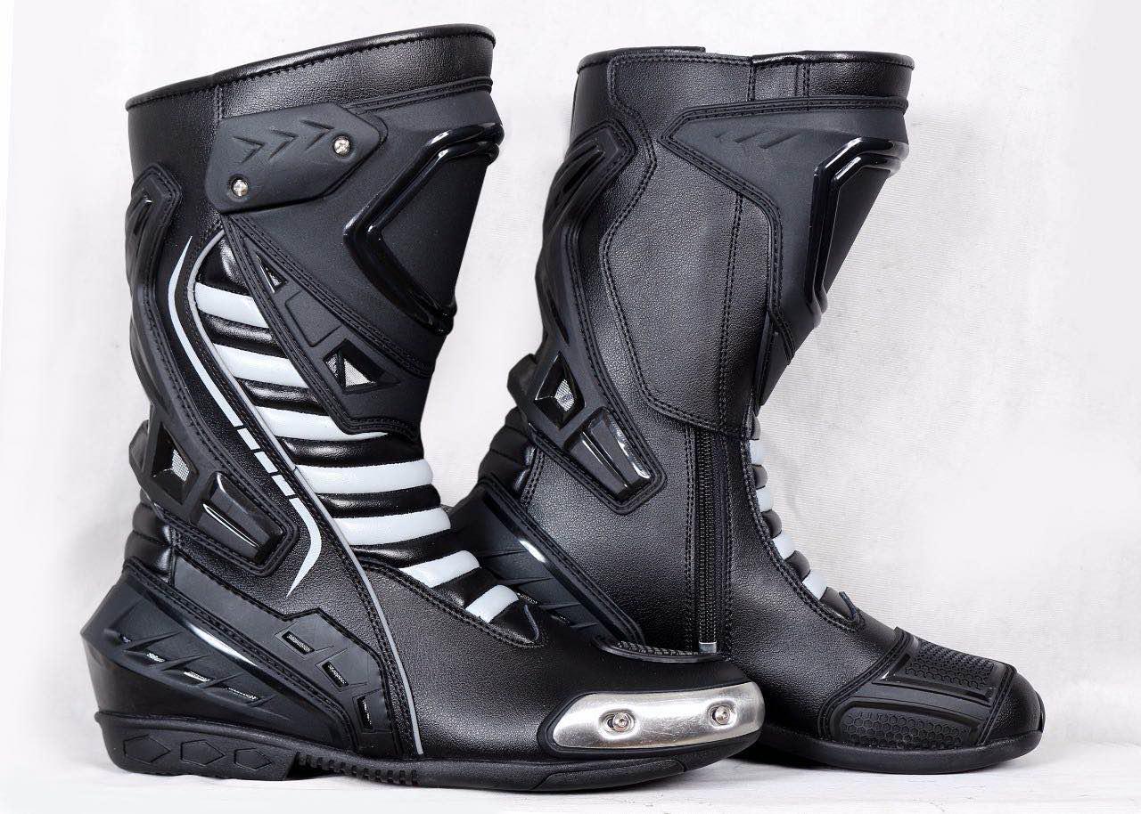 Motorbike Motorcycle Men Leather Racing Sports Shoes Boots MN-054