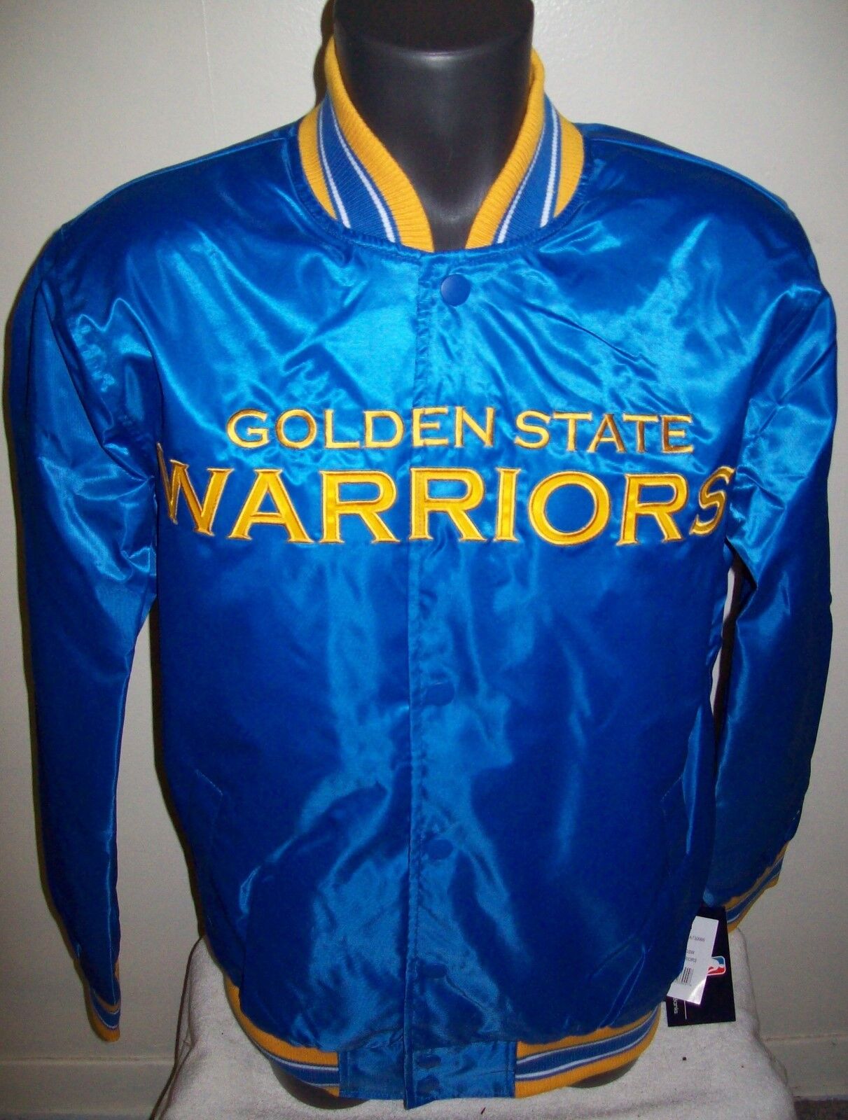 Warriors Jacket NBA Golden State STARTER Snap Down Spring/Summer