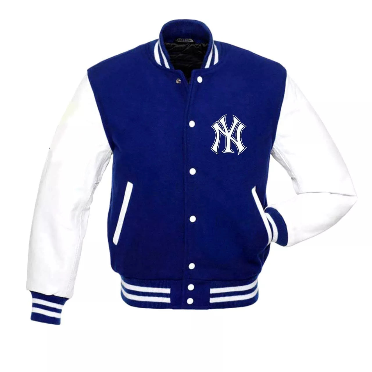 NEW YORK Yankees Letterman Varsity Jacket Original Wool & Leather Sleeves