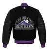 Letterman Colorado Rockies Black Varsity Jacket-02
