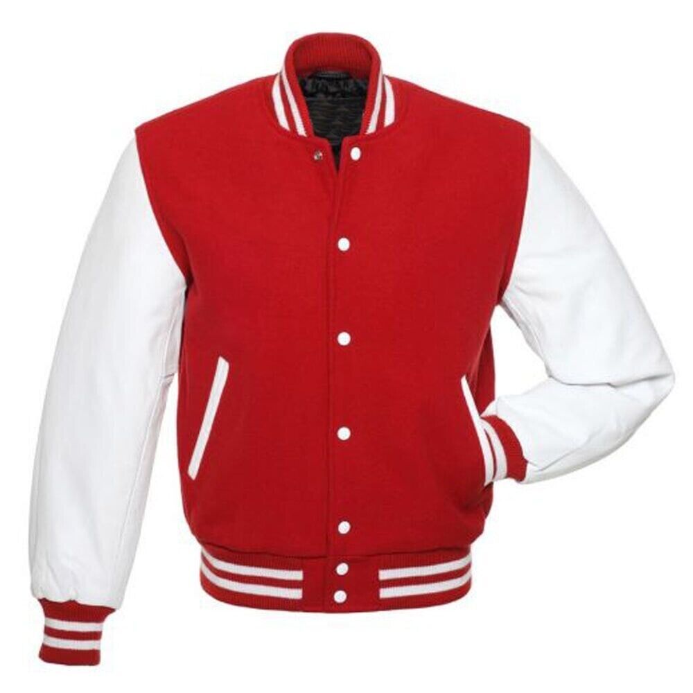 Mens Varsity Baseball, Letterman Jacket Leather Sleeves Vintage Varsity Coat-01