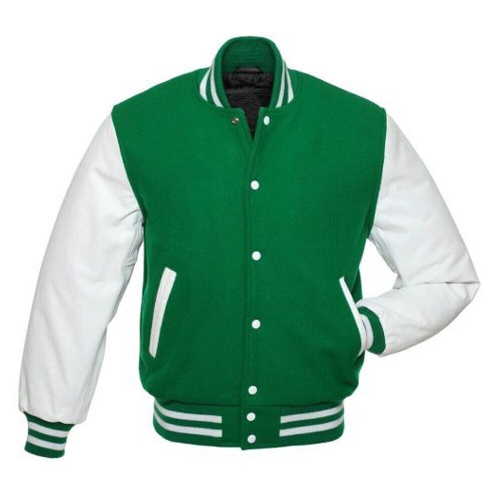 Mens Varsity Baseball, Letterman Jacket Leather Sleeves Vintage Varsity Coat-04