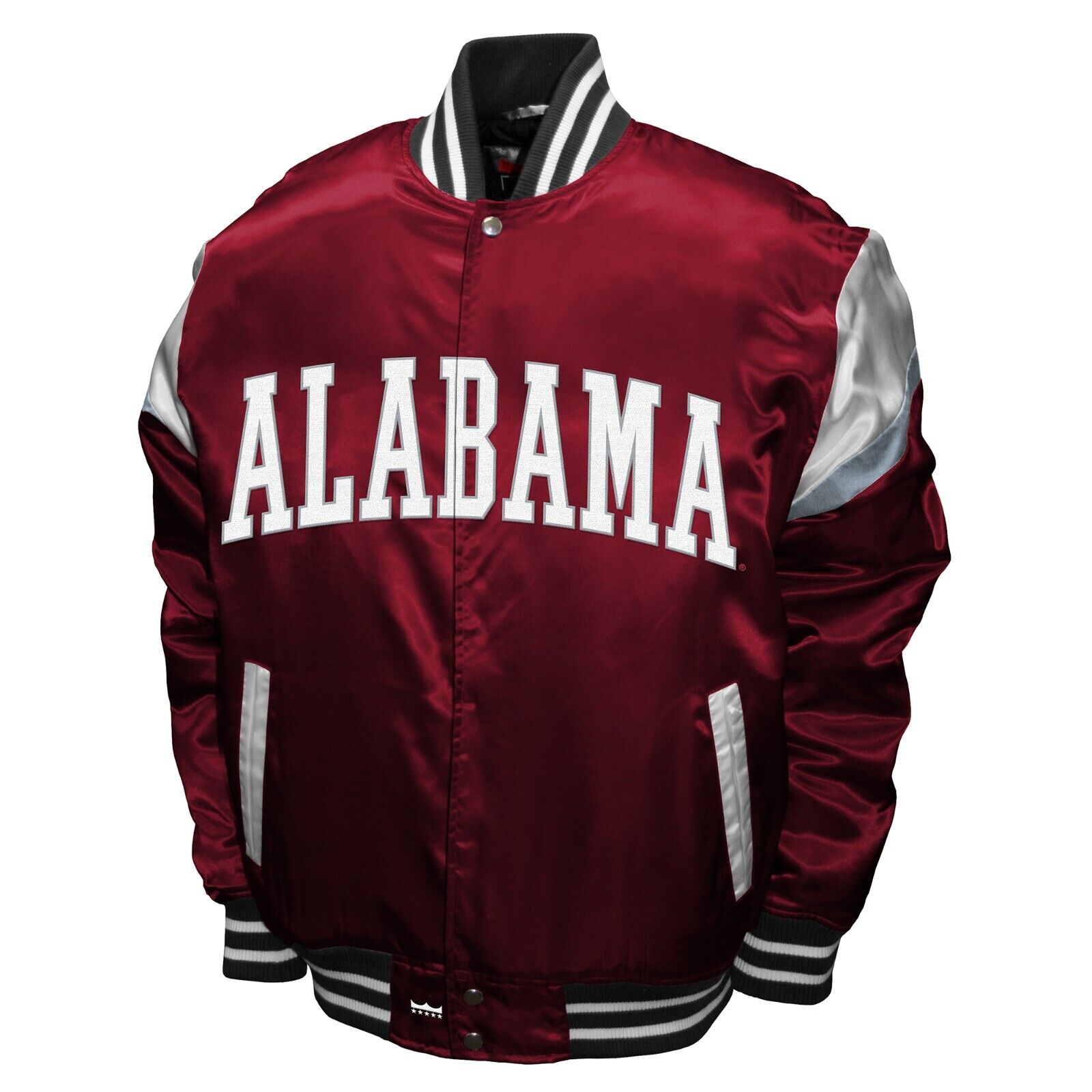 Alabama Crimson Tide Full Snap Sublimation Satin Jacket