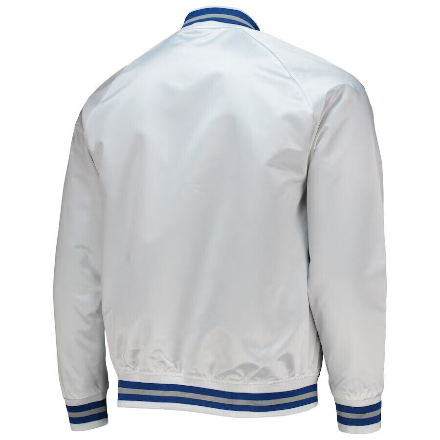 NBA Orlando Magic Vintage White Satin Bomber Letterman Varsity Baseball Jacket