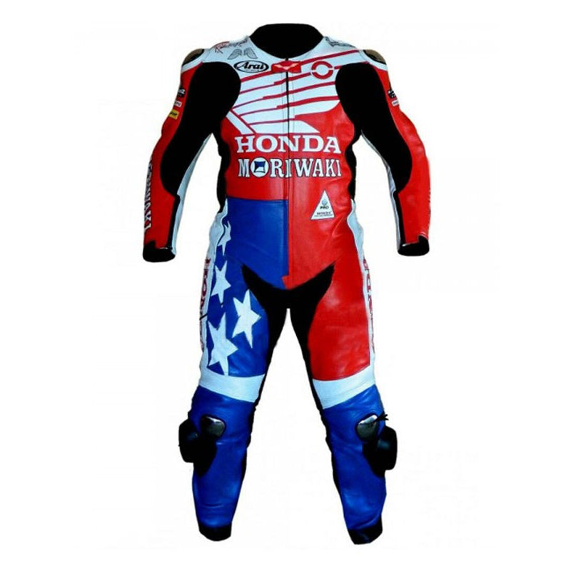 Motorbike Racing Leather Suit-054