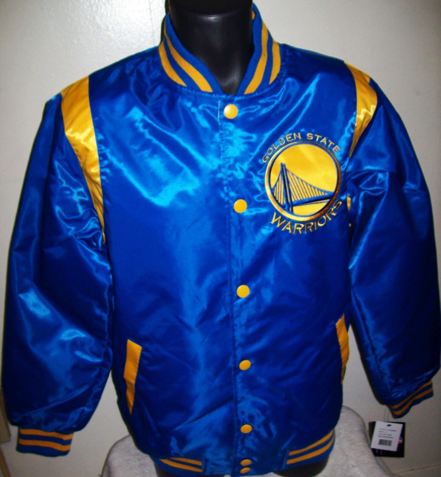 GOLDEN STATE WARRIORS REVERSIBLE Satin Jacket-vx