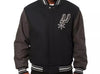 Letterman San Antonio Spurs Black and Grey-ALL Wool Varsity Jacket