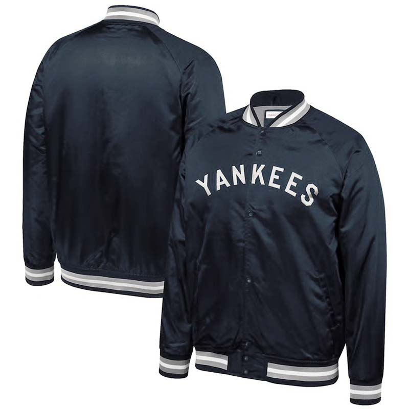 Yankees Big & Tall Satin Full-Snap Jacket