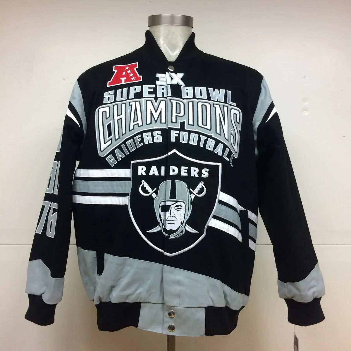 Las Vegas Raiders 3-Time Superbowl Champions softshell sublimation Jac ...