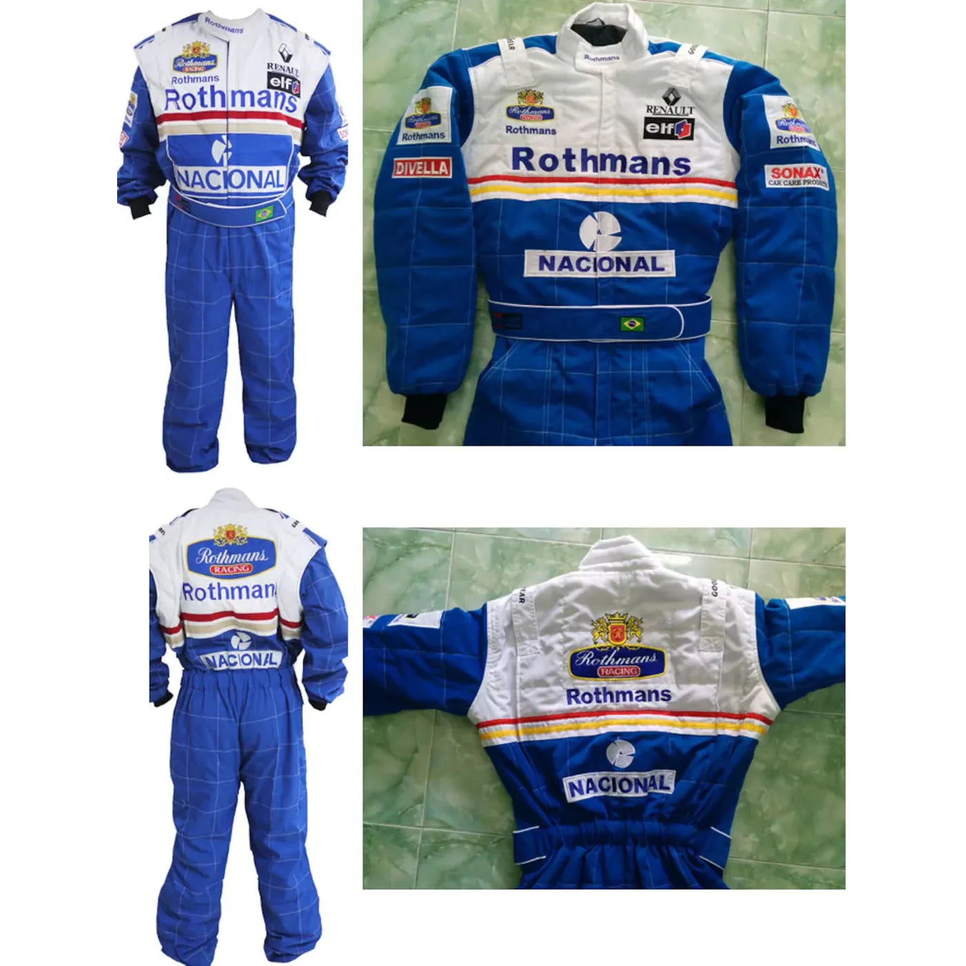 Vêtements de protection brodés pour course de kart, équipement de course, combinaison N-0262